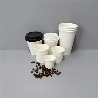 Vasos de papel blanco normal: de 2,5 oz a 22 oz de pared simple/doble/ondulada